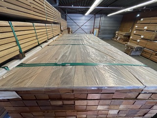 Ca. 168x Guyana Teak regels geschaafd, 45x68mm, lengte 215cm